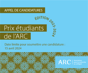 Prix étudiants de l'ARC, édition 2023-2024
