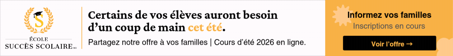 Proposez nos cours d'été en ligne | été 2026, inscriptions ouvertes